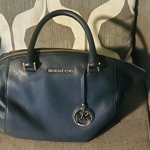 Michael Kors Navy Blue Leather Handbag
